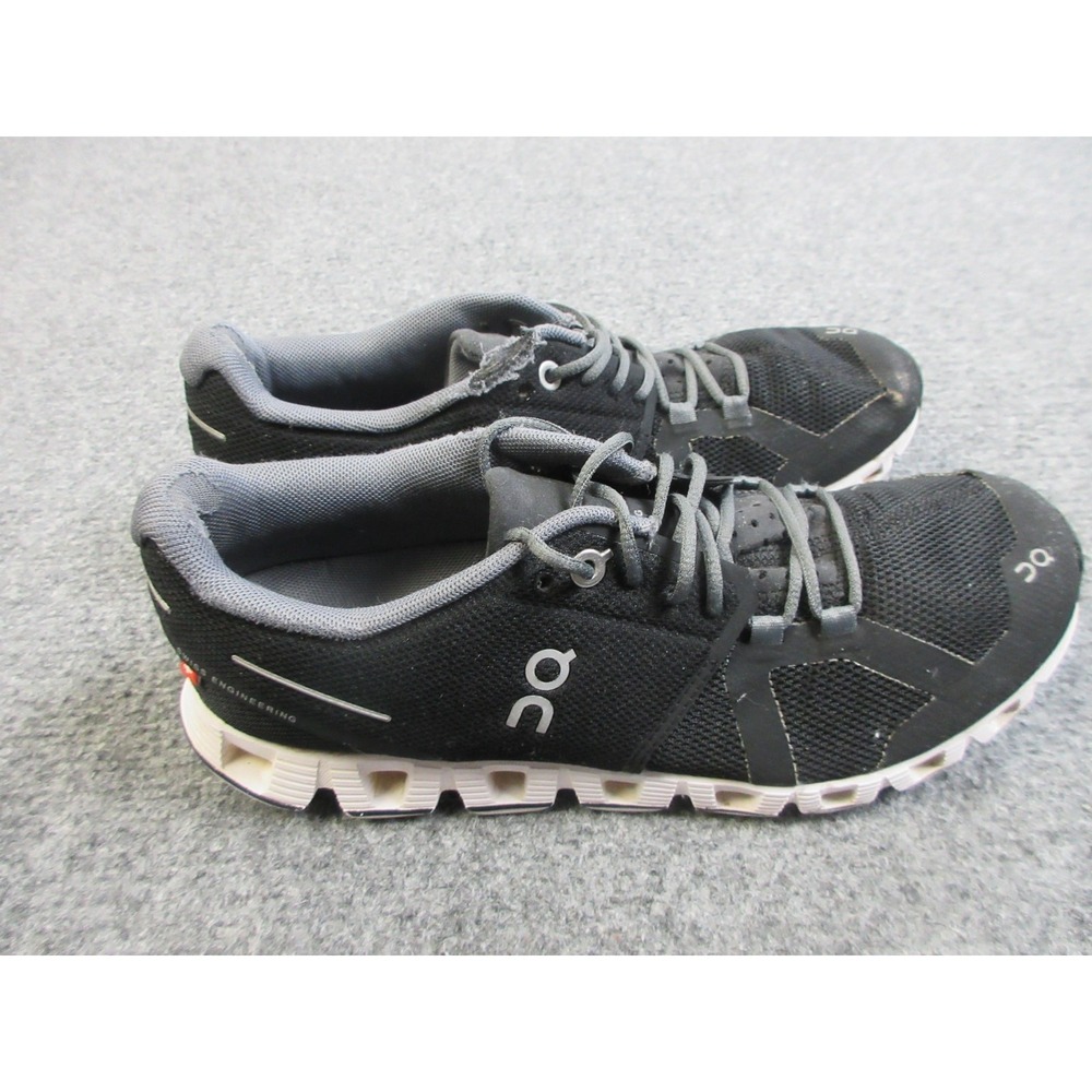 On Cloud Running Shoes Womens Size 7 Black Mesh CloudTec Sneakers 19.0001